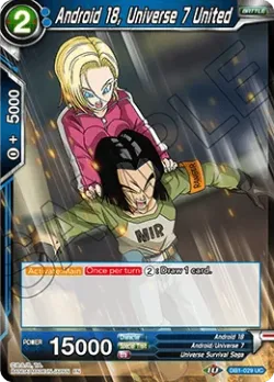 Android 18, Universe 7 United #DB1-029 · Dragon Ball Super CCG