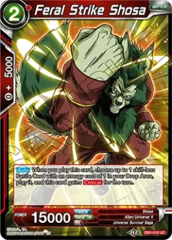 Feral Strike Shosa #DB2-016 · Dragon Ball Super CCG