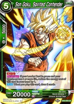 Son Goku, Spirited Contender #DB2-065 · Dragon Ball Super CCG