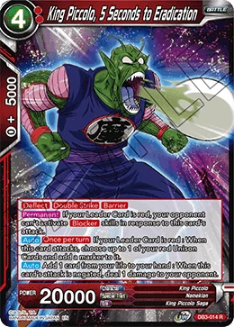 King Piccolo, 5 Seconds to Eradication 「DB3-014」「EN」