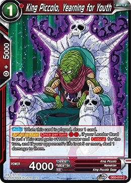 King Piccolo, Yearning for Youth 「DB3-016」「EN」