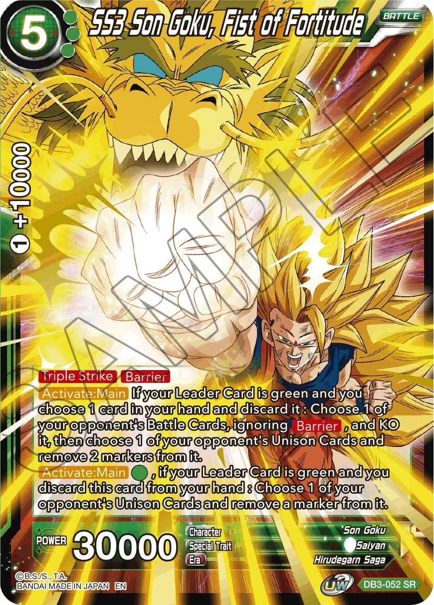 SS3 Son Goku, Fist of Fortitude 「DB3-052」「EN」