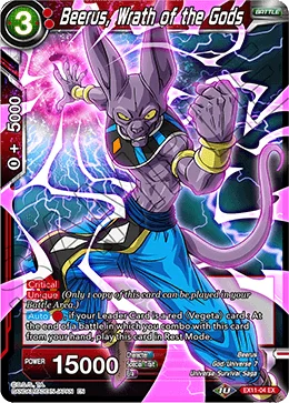 Beerus, Wrath of the Gods 「EX11-04」「EN」
