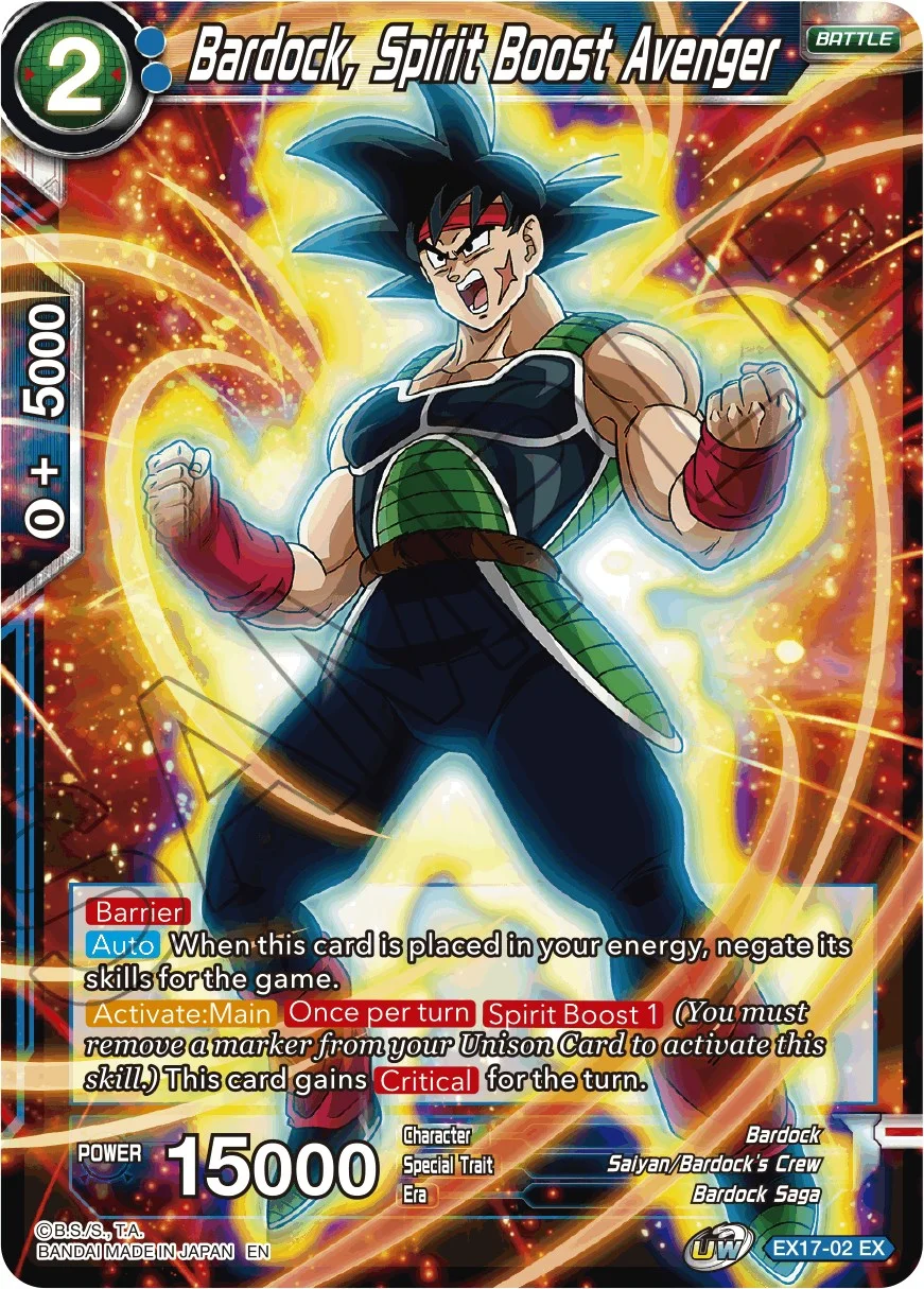 Bardock, Spirit Boost Avenger 「EX17-02」「EN」