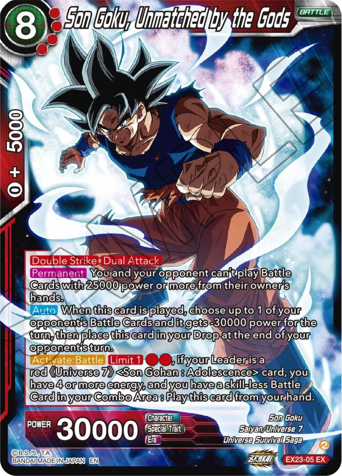 Son Goku, Unmatched by the Gods 「EX23-05」「EN」