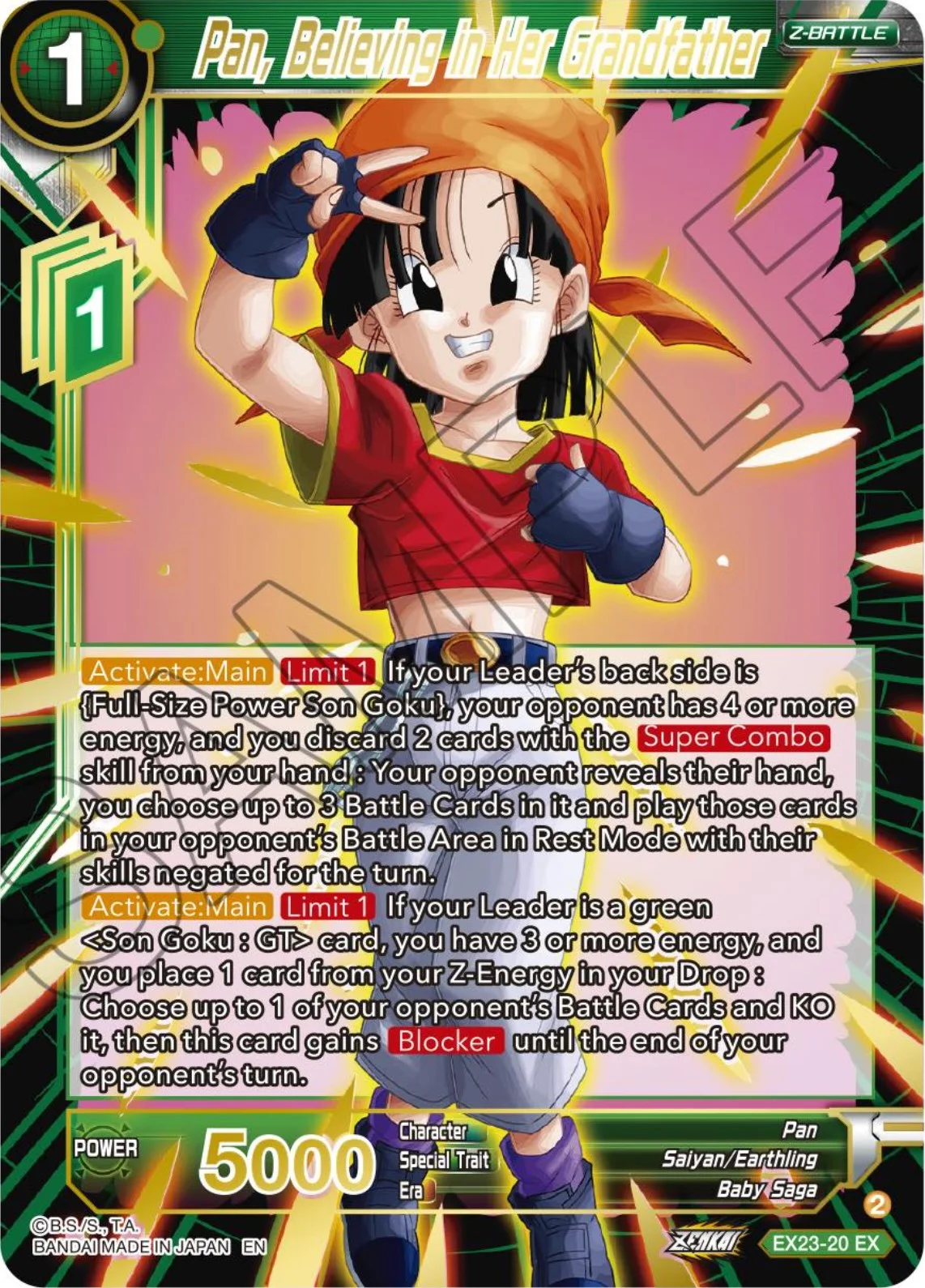 Pan, Believing in Her Grandfather 「EX23-20」「EN」