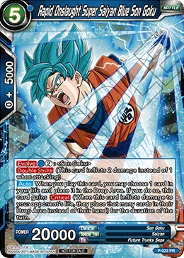 Rapid Onslaught Super Saiyan Blue Son Goku 「P-022」「EN」
