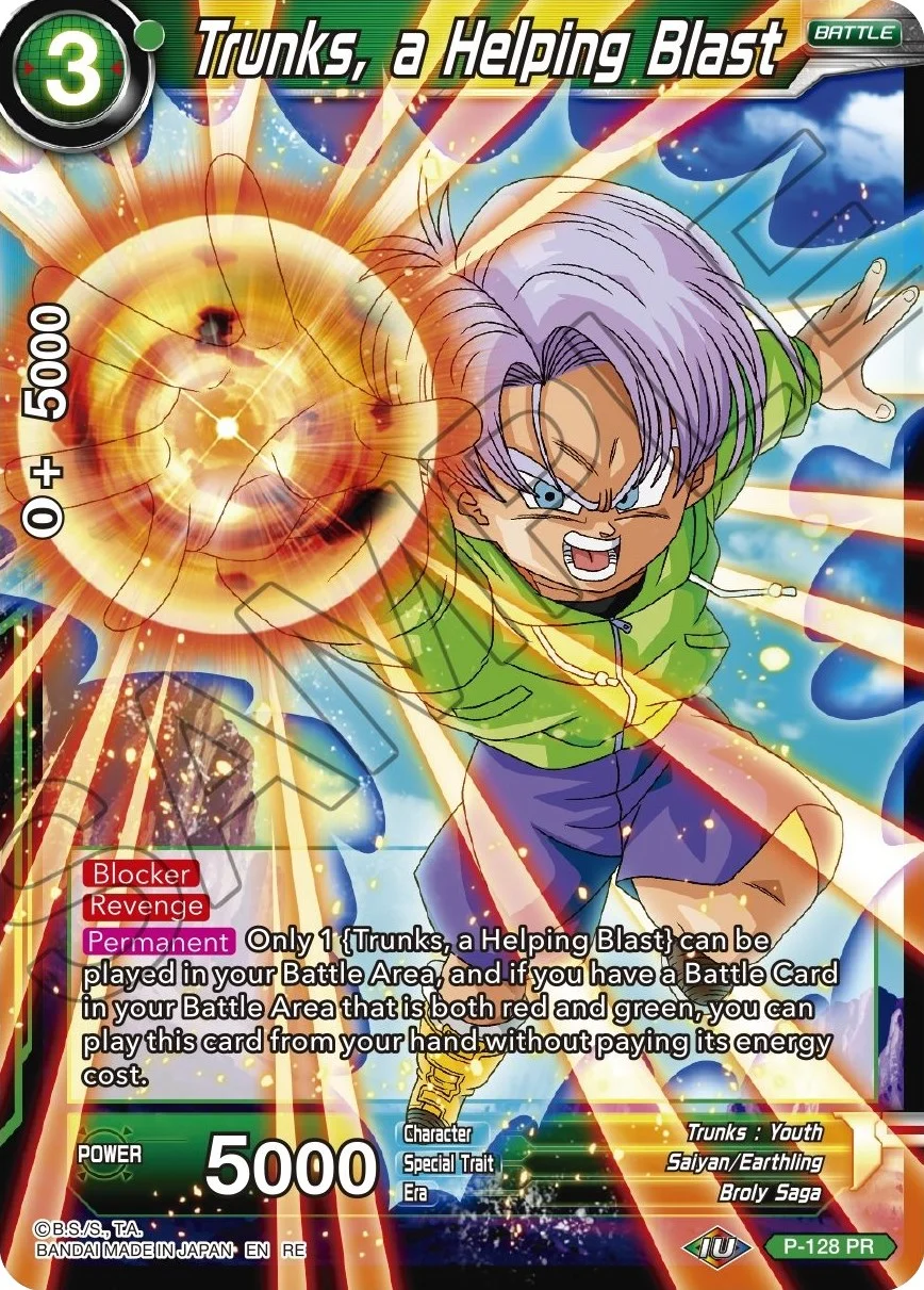 Trunks, a Helping Blast 「P-128_PR」「EN」