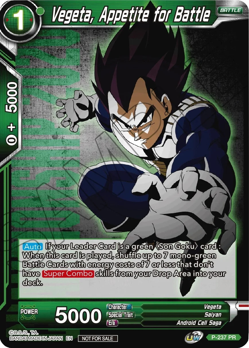 Vegeta, Appetite for Battle 「P-237」「EN」