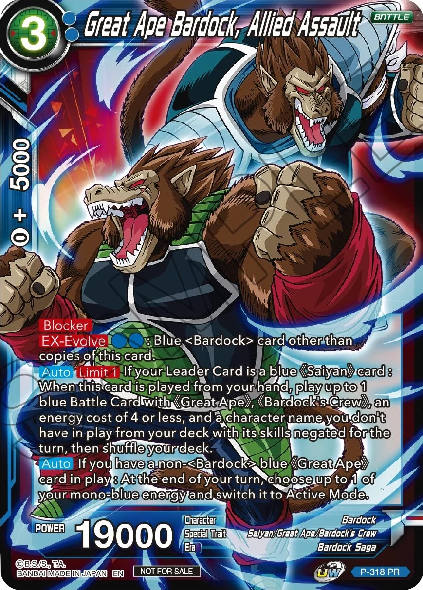 Great Ape Bardock, Allied Assault 「P-318_PR」「EN」