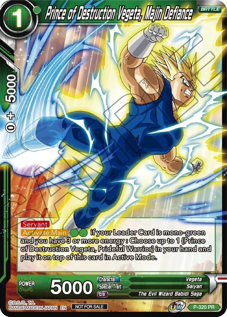 Prince of Destruction Vegeta, Majin Defiance 「P-320」「EN」