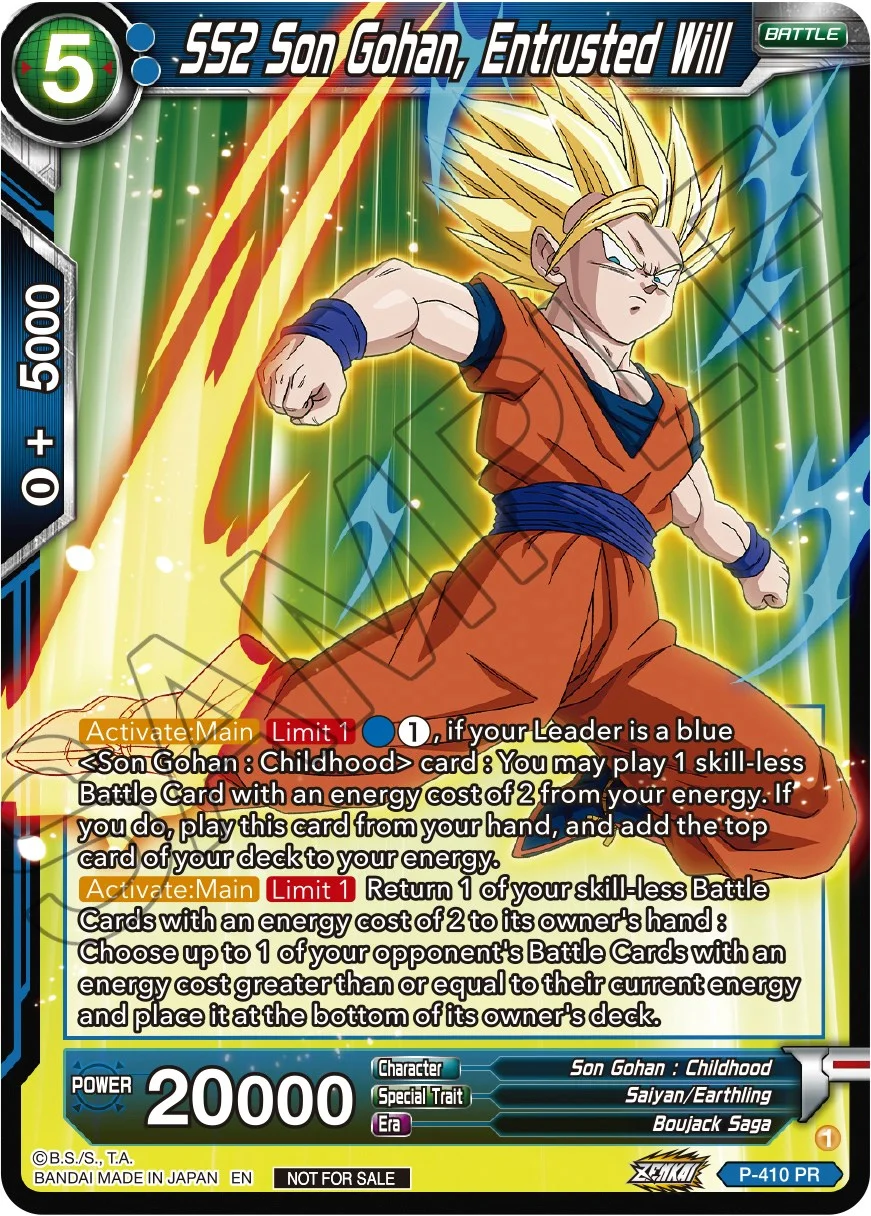 SS2 Son Gohan, Entrusted Will 「P-410」「EN」