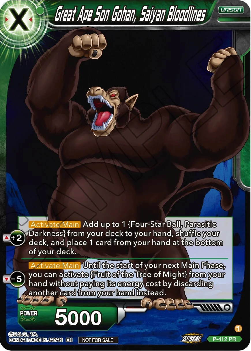 Great Ape Son Gohan, Saiyan Bloodlines 「P-412」「EN」