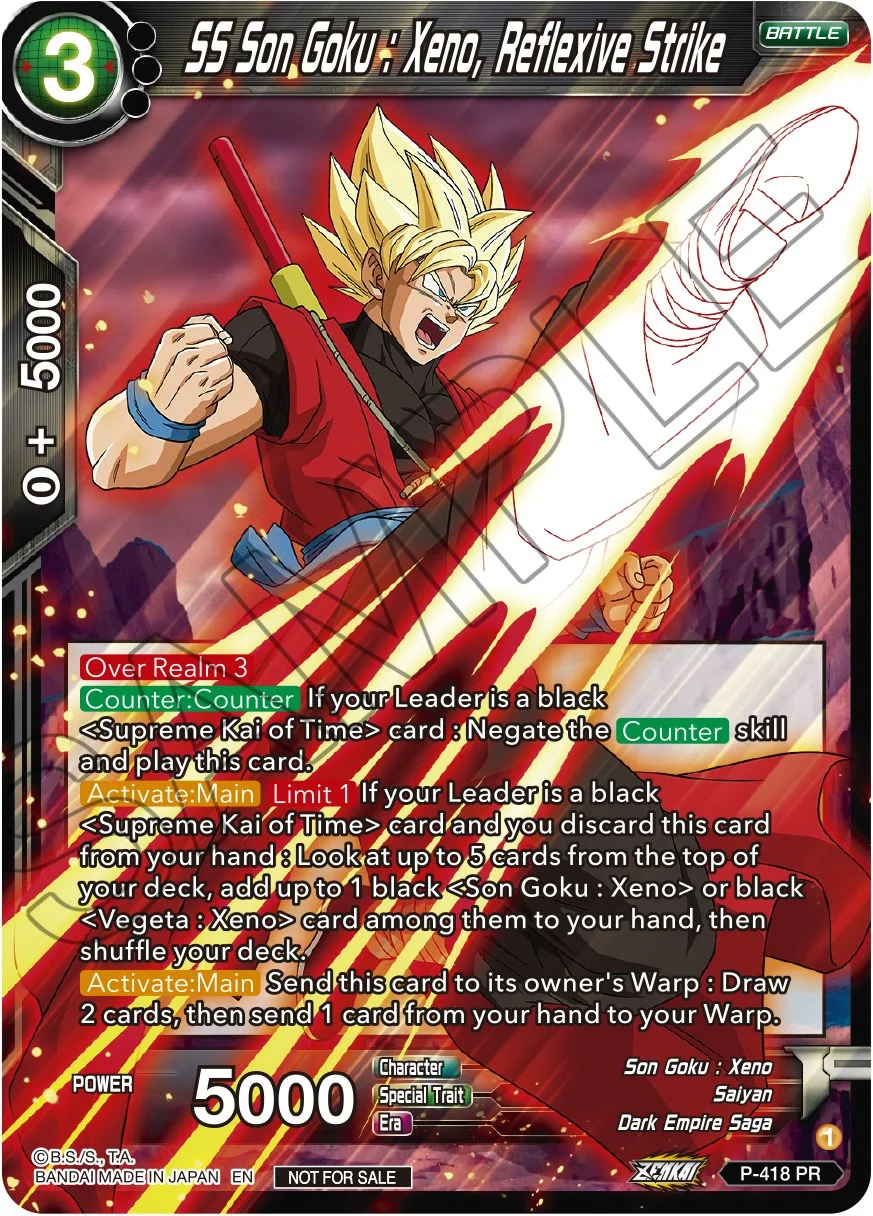SS Son Goku : Xeno, Reflexive Strike 「P-418_PR」「EN」