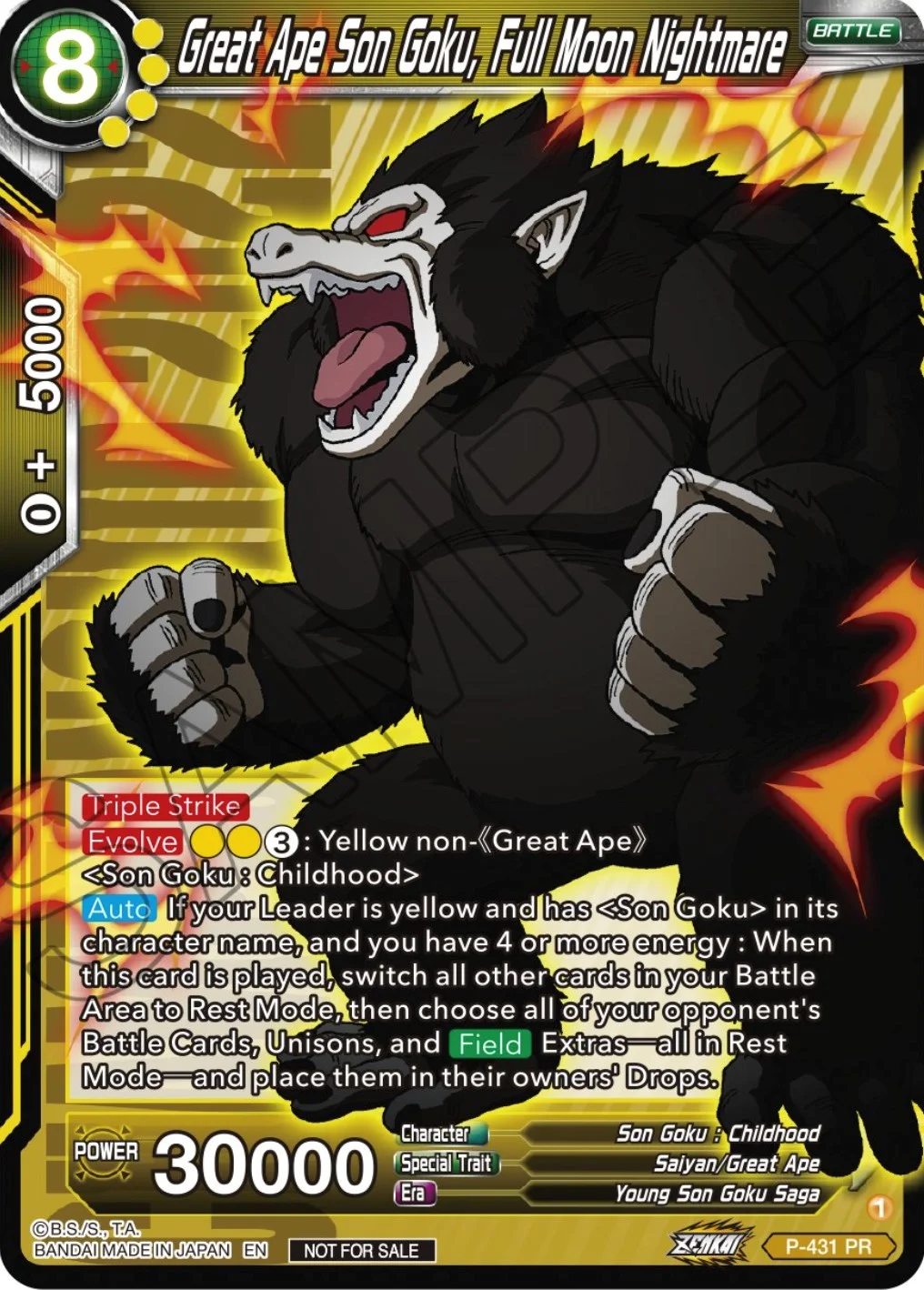 Great Ape Son Goku, Full Moon Nightmare 「P-431_PR」「EN」