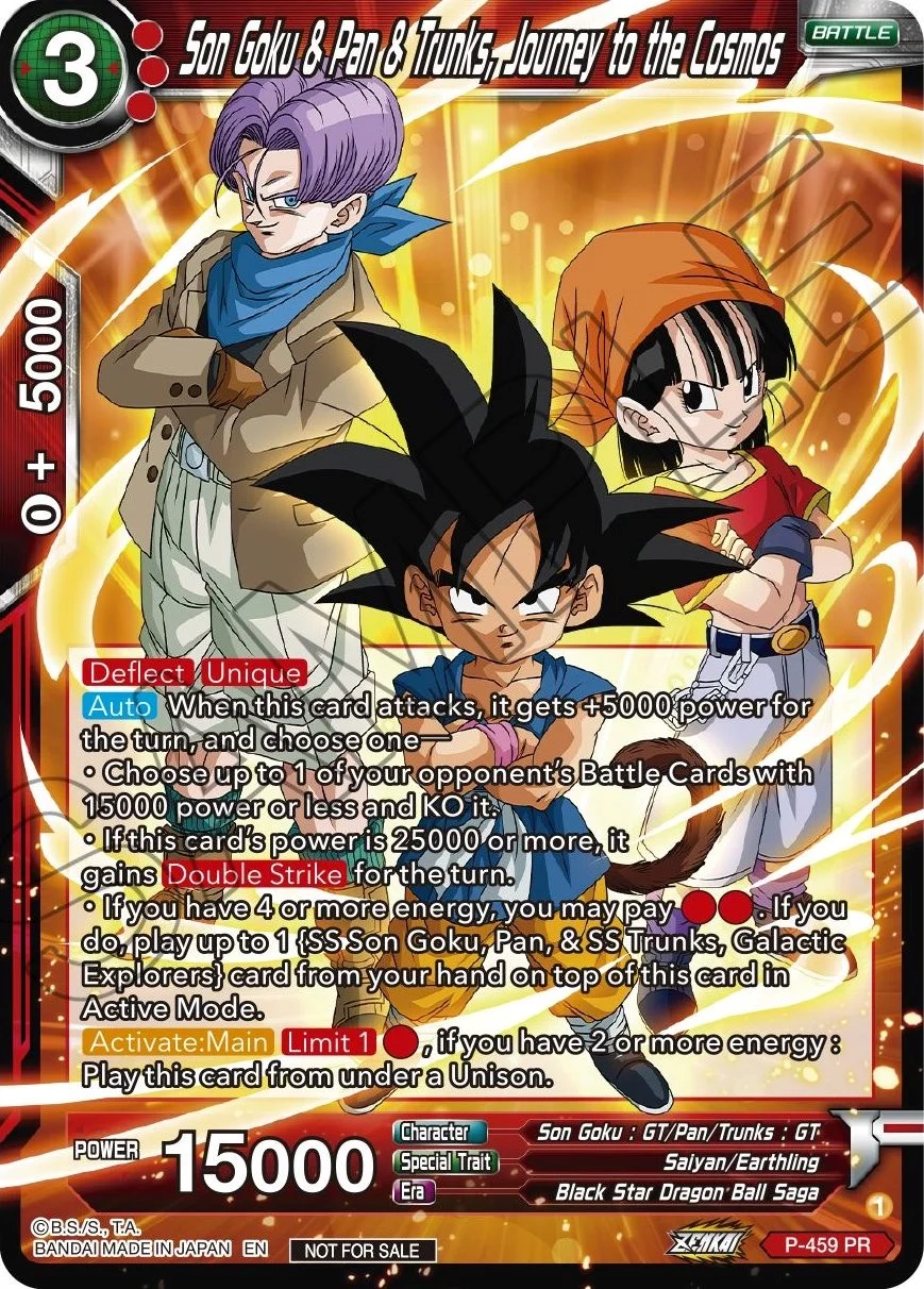Son Goku & Pan & Trunks, Journey to the Cosmos 「P-459」「EN」