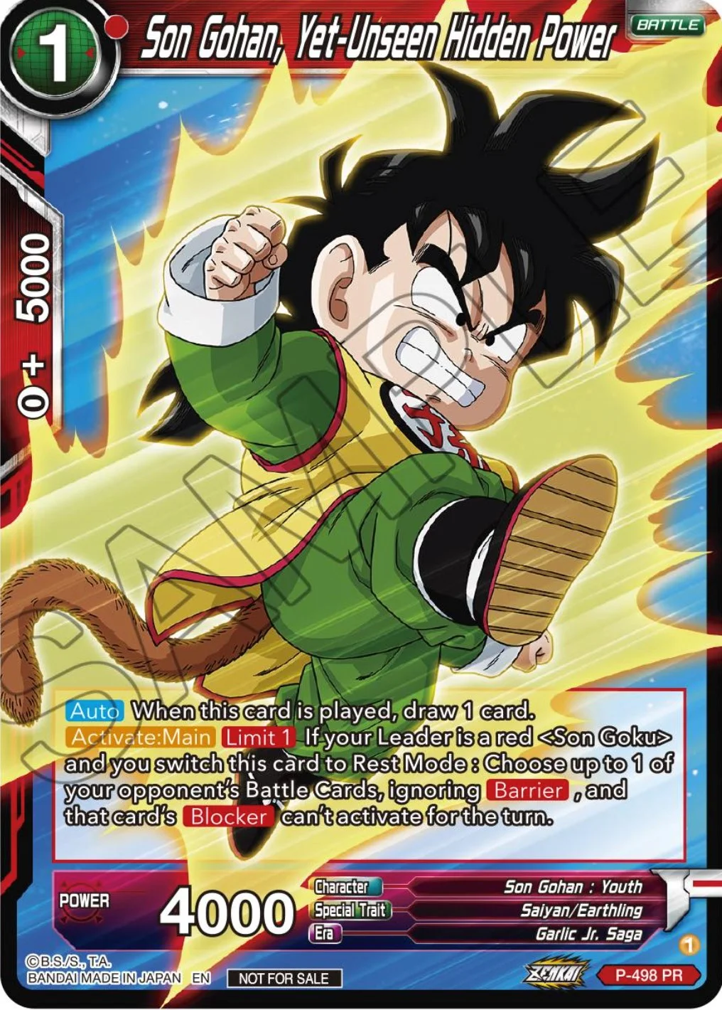 Son Gohan, Yet-Unseen Hidden Power 「P-498」「EN」