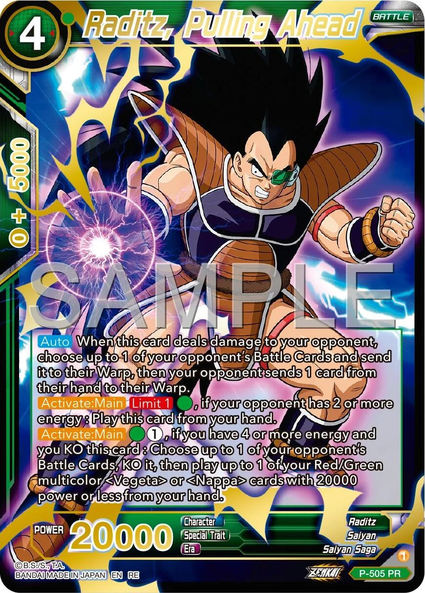 Raditz, Pulling Ahead 「P-505」「EN」