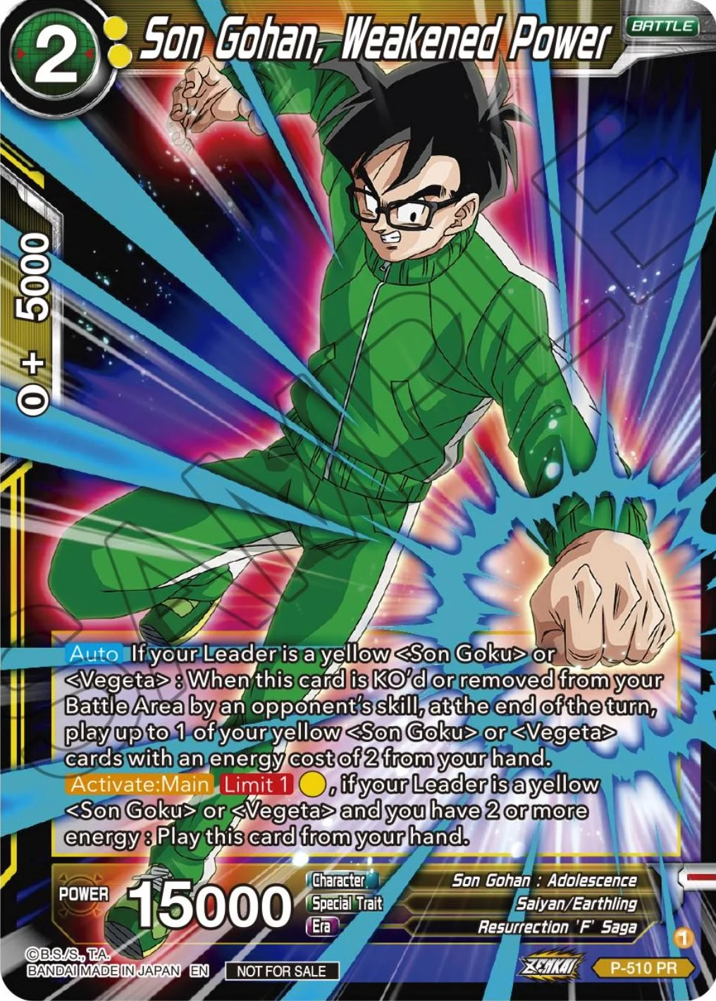 Son Gohan, Weakened Power 「P-510」「EN」