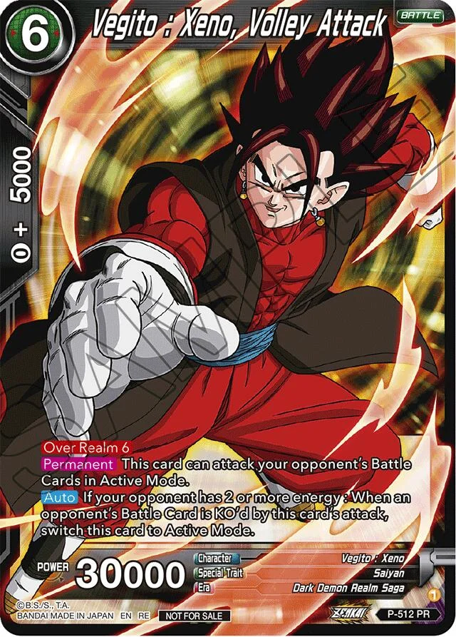 Vegito, Volley Attack 「P-512_PR」「EN」