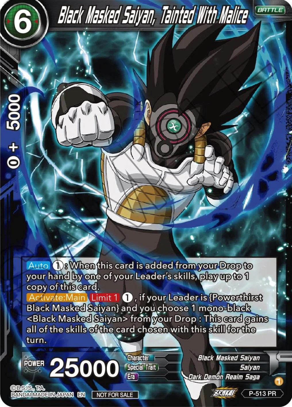 Black Masked Saiyan, Tainted With Malice 「P-513」「EN」