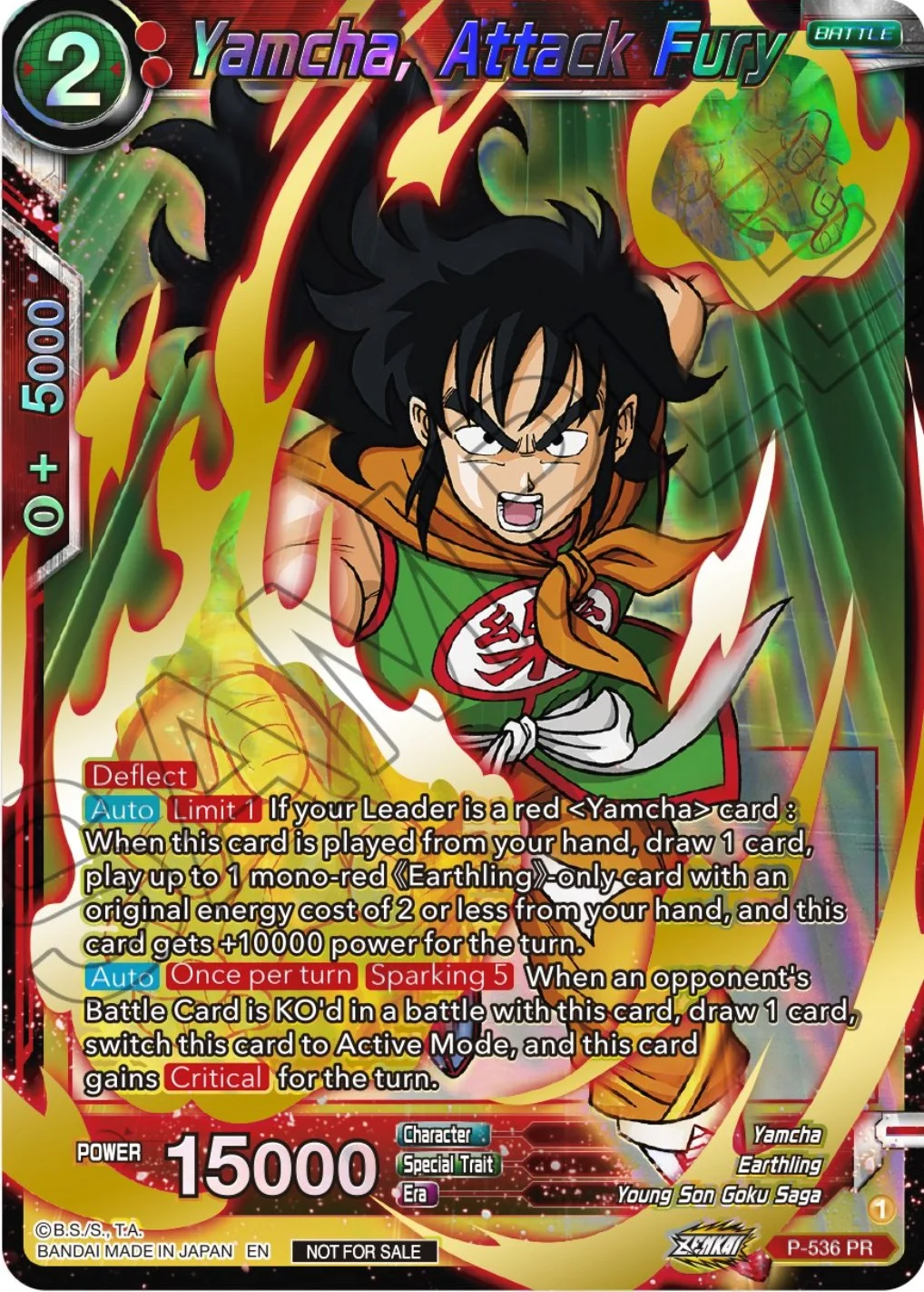 Yamcha, Attack Fury 「P-536」「EN」