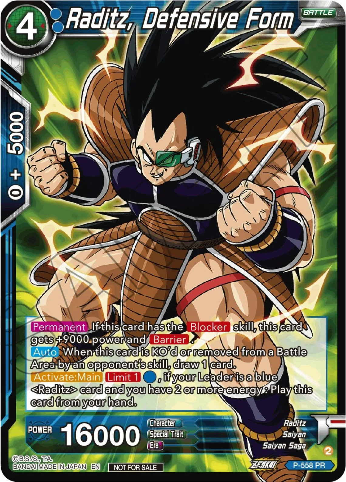 Raditz, Defensive Form 「P-558」「EN」