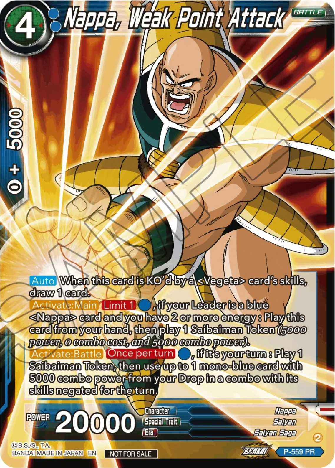 Nappa, Weak Point Attack 「P-559」「EN」