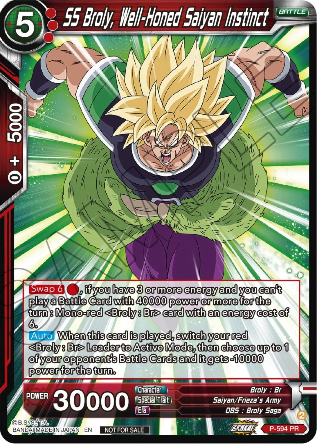 SS Broly, Well-Honed Saiyan Instinct 「P-594」「EN」