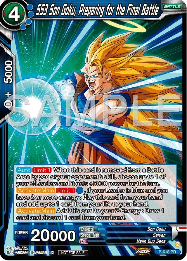 SS3 Son Goku, Preparing for the Final Battle 「P-618_PR」「EN」