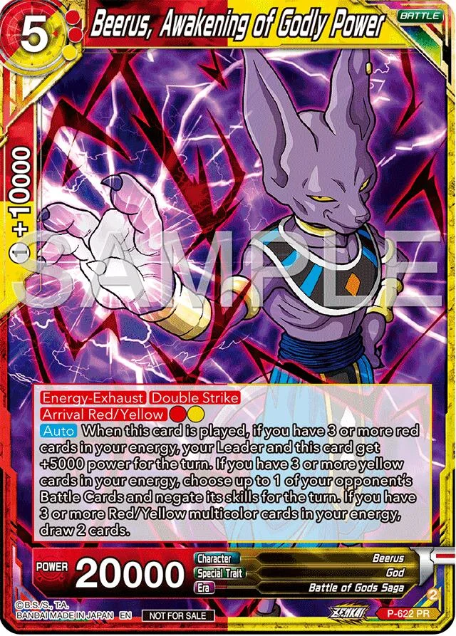 Beerus, Awakening of Godly Power 「P-622」「EN」
