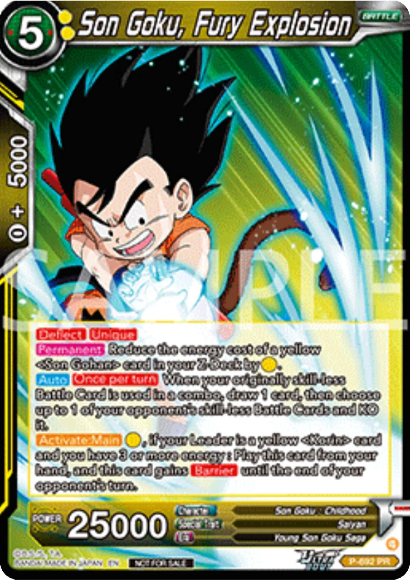 Son Goku, Fury Explosion 「P-692」「EN」