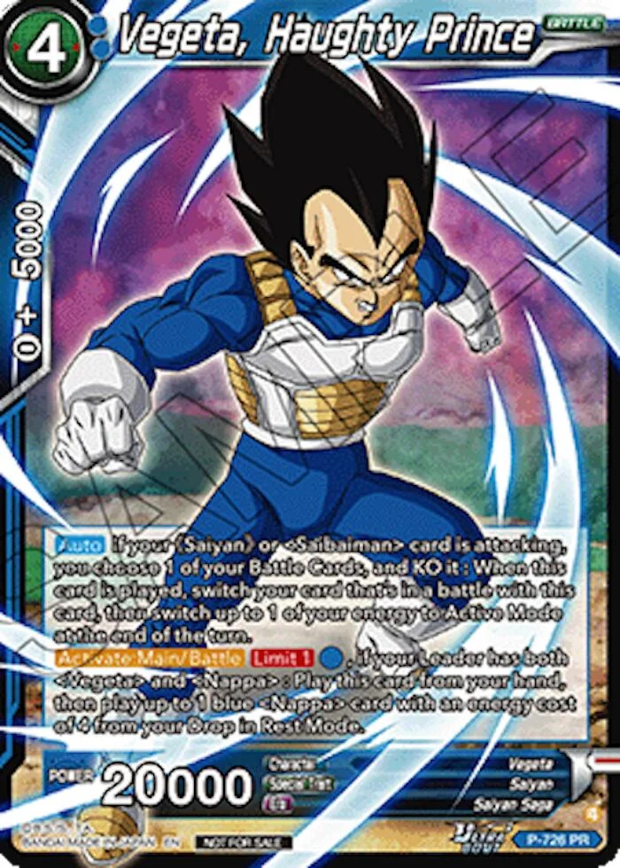 Vegeta, Haughty Prince 「P-726」「EN」