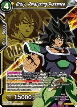 Broly, Paralyzing Presence #P-111_PR · Dragon Ball Super CCG