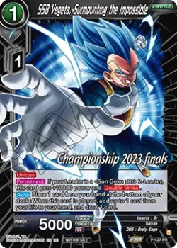 SSB Vegeta, Surmounting the Impossible #P-427_PR02 · Dragon Ball Super CCG