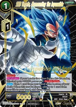 SSB Vegeta, Surmounting the Impossible #P-427_PR03 · Dragon Ball Super CCG
