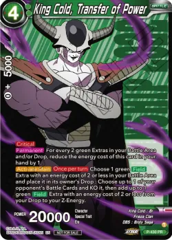 King Cold, Transfer of Power #P-430_PR · Dragon Ball Super CCG