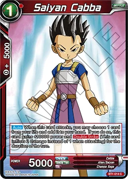 Saiyan Cabba 「BT1-014」「EN」