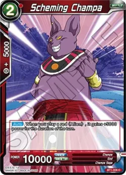 Scheming Champa #BT1-006 · Dragon Ball Super CCG