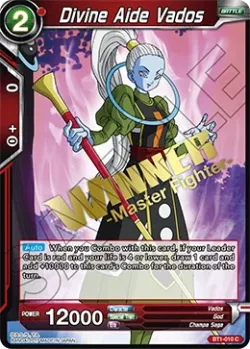 Divine Aide Vados #BT1-010_PR · Dragon Ball Super CCG