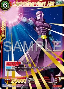Lightning-fast Hit #BT1-011_PR · Dragon Ball Super CCG