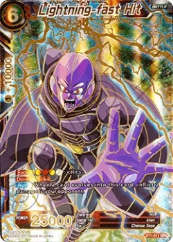 Lightning-fast Hit #BT1-011_SPR · Dragon Ball Super CCG