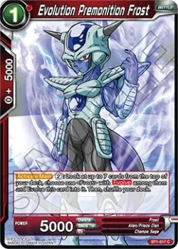 Evolution Premonition Frost #BT1-017 · Dragon Ball Super CCG