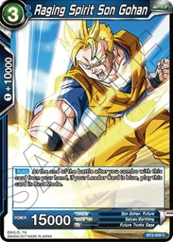 Raging Spirit Son Gohan #BT2-039 · Dragon Ball Super CCG