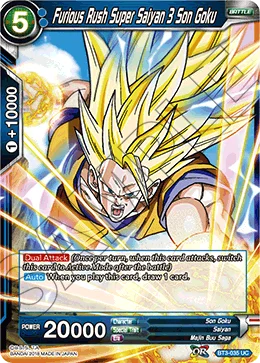 Furious Rush Super Saiyan 3 Son Goku 「BT3-035」「EN」