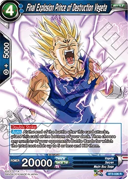 Final Explosion Prince of Destruction Vegeta 「BT3-036」「EN」