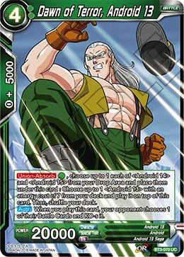 Dawn of Terror, Android 13 「BT3-070」「EN」