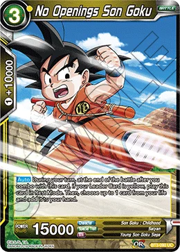 No Openings Son Goku 「BT3-090」「EN」