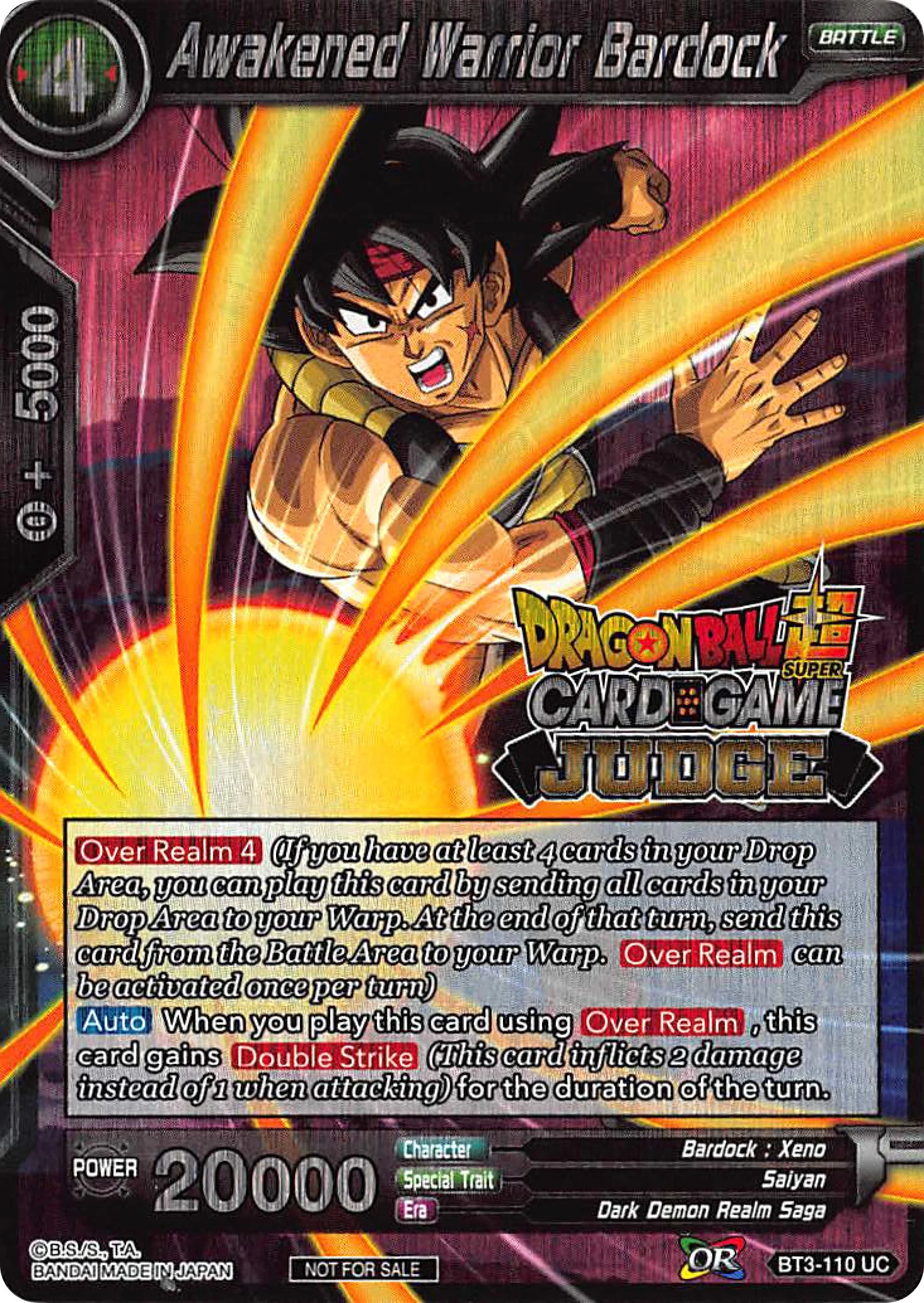 Awakened Warrior Bardock 「BT3-110」「EN」