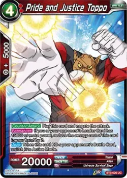 Pride and Justice Toppo #BT3-026 · Dragon Ball Super CCG
